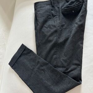 Grey flannel pleated trousers size 36